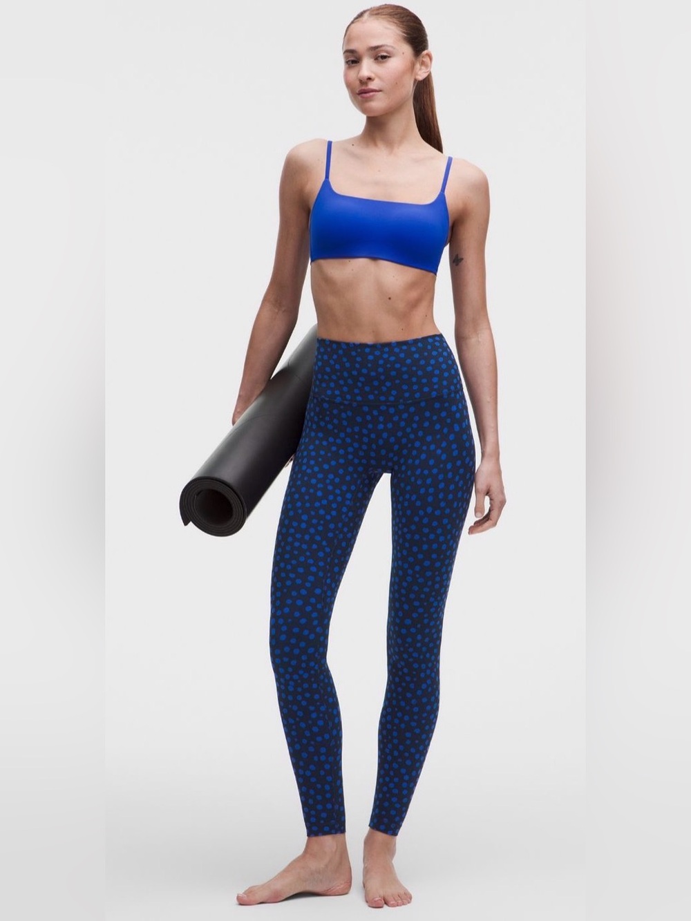 NWT Lululemon Stamp Dot/Beach Ball Blue No Line Align HR Pant 28"-Women's Size 4
